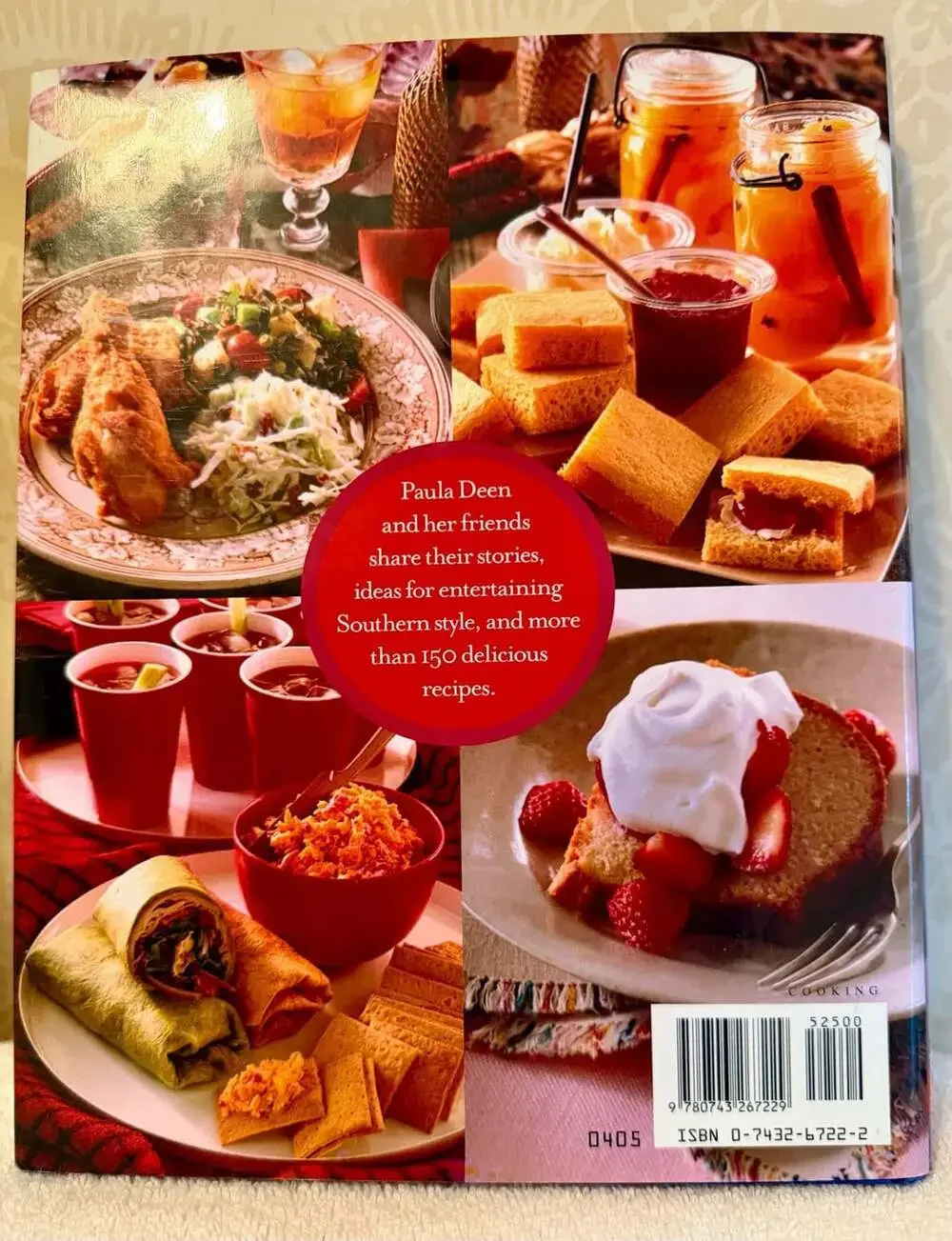 Paula Deen & Friends Living It Up Southern Style Hardcover Cookbook 2005